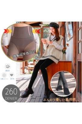 日本E-maisa 強束腰提臀收腹絲襪 (加厚260D) 黑色 (不透膚)